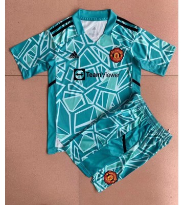 Manchester United Målvakt babykläder Hemmatröja barn 2022-23 Korta ärmar (+ Korta byxor)